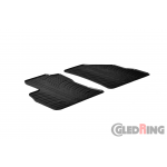 Original Gledring Passform Fußmatten Gummimatten 2 Tlg.-Fixing - Fiat Doblo Cargo 2010->